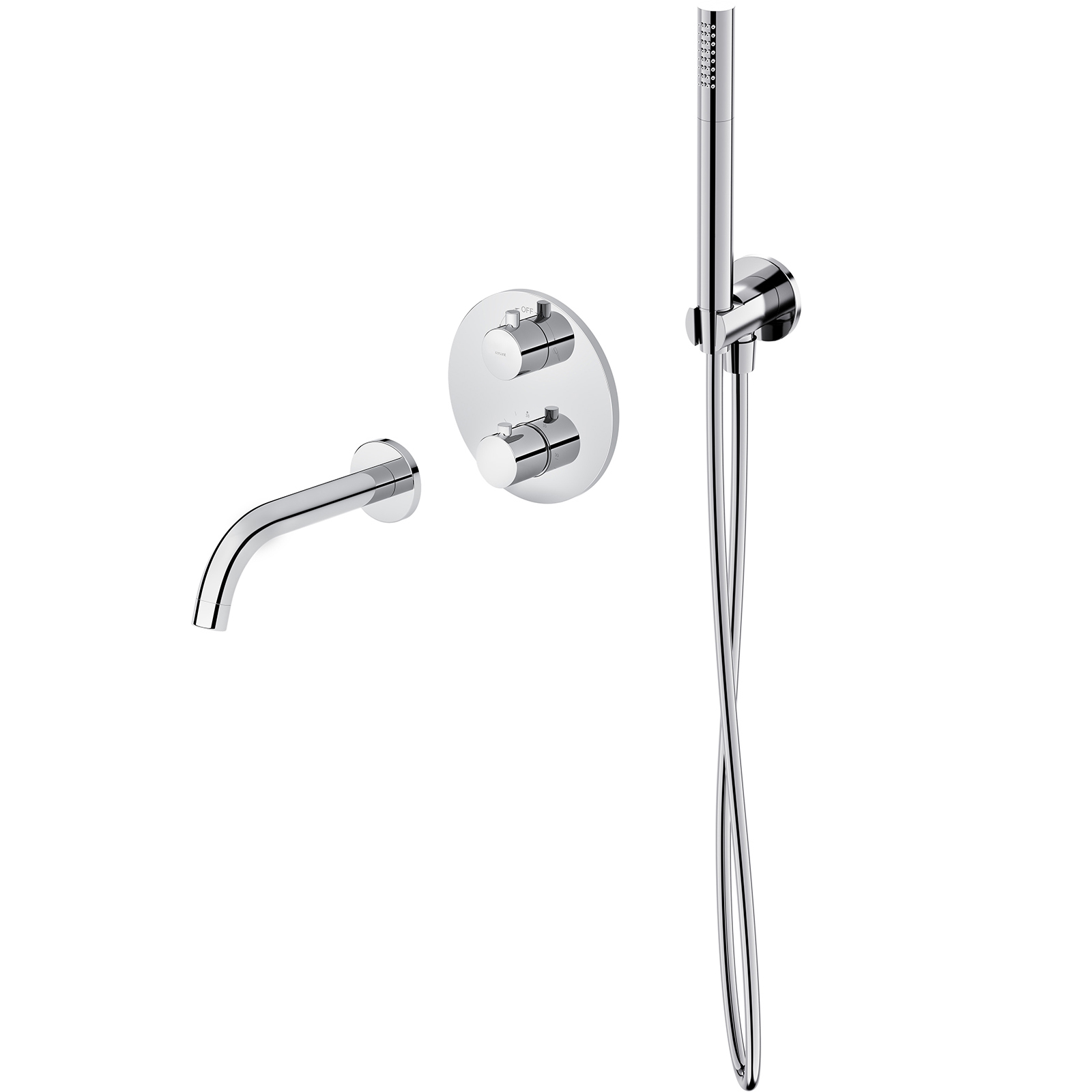 CERSANIT podomítková vanová souprava ZEN chrome S952-034 CERSANIT podomítková vanová souprava ZEN chrome S952-034