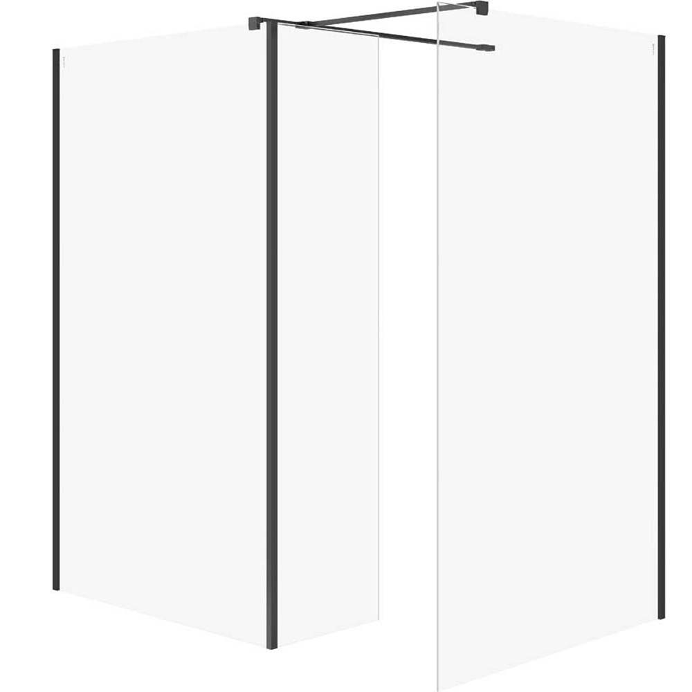 CERSANIT WALK-IN sprchový kout MILLE s pohyblivou stěnou 100x90x30x200 černý S601-192