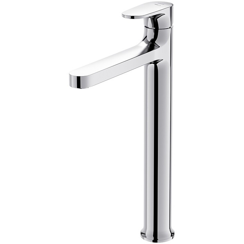 CERSANIT Umyvadlová baterie stojící na podlaze INVERTO s vysokými madly 2 v 1 chrom + černá S951-301