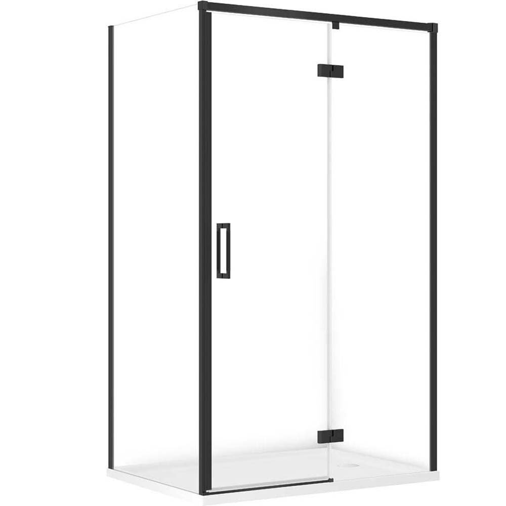 CERSANIT LARGA sprchový kout pravý černý 120x90 se sprchovou vaničkou TAKO 120x90x4 bílý S601-336