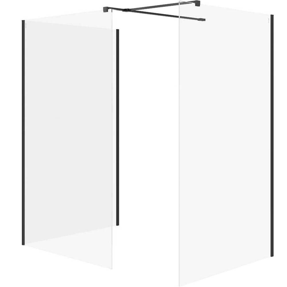 CERSANIT Walk-in sprchová stěna MILLE 90x90x90x200 černá S601-198
