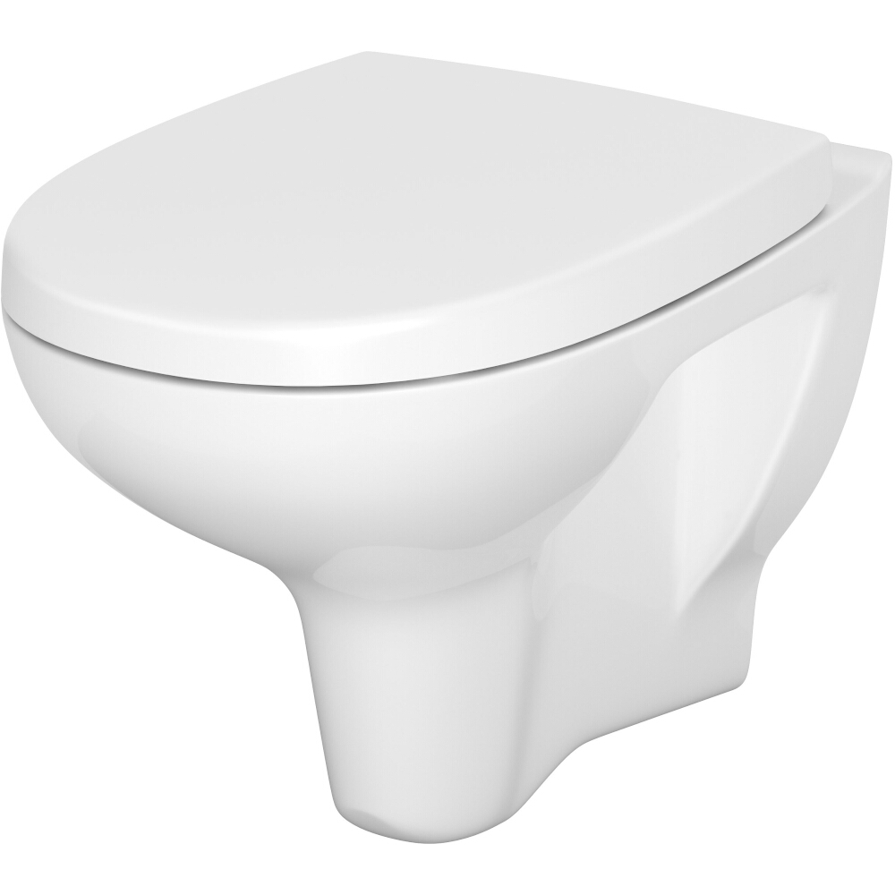 CERSANIT Závěsná WC mísa 813 ARTECO NEW duroplastové sedátko antibakteriální pomalý pád easy release S701-178