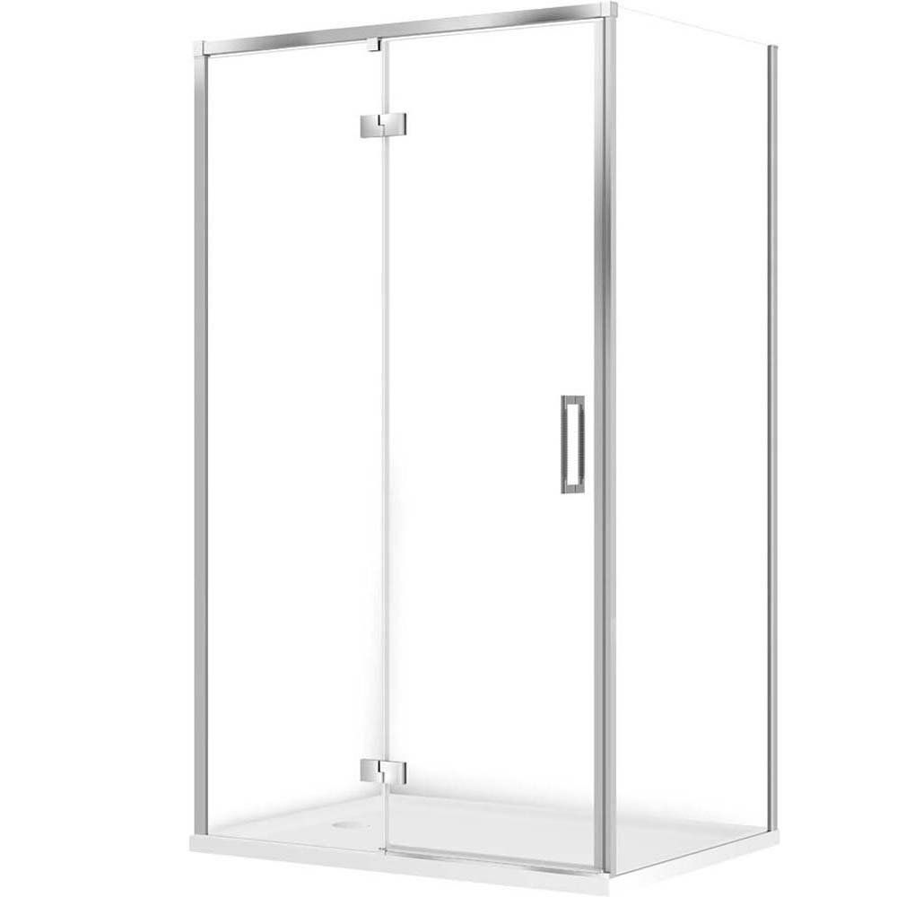 CERSANIT LARGA sprchový kout levý chrom 120x90 se sprchovou vaničkou TAKO 120x90x4 bílý S601-333