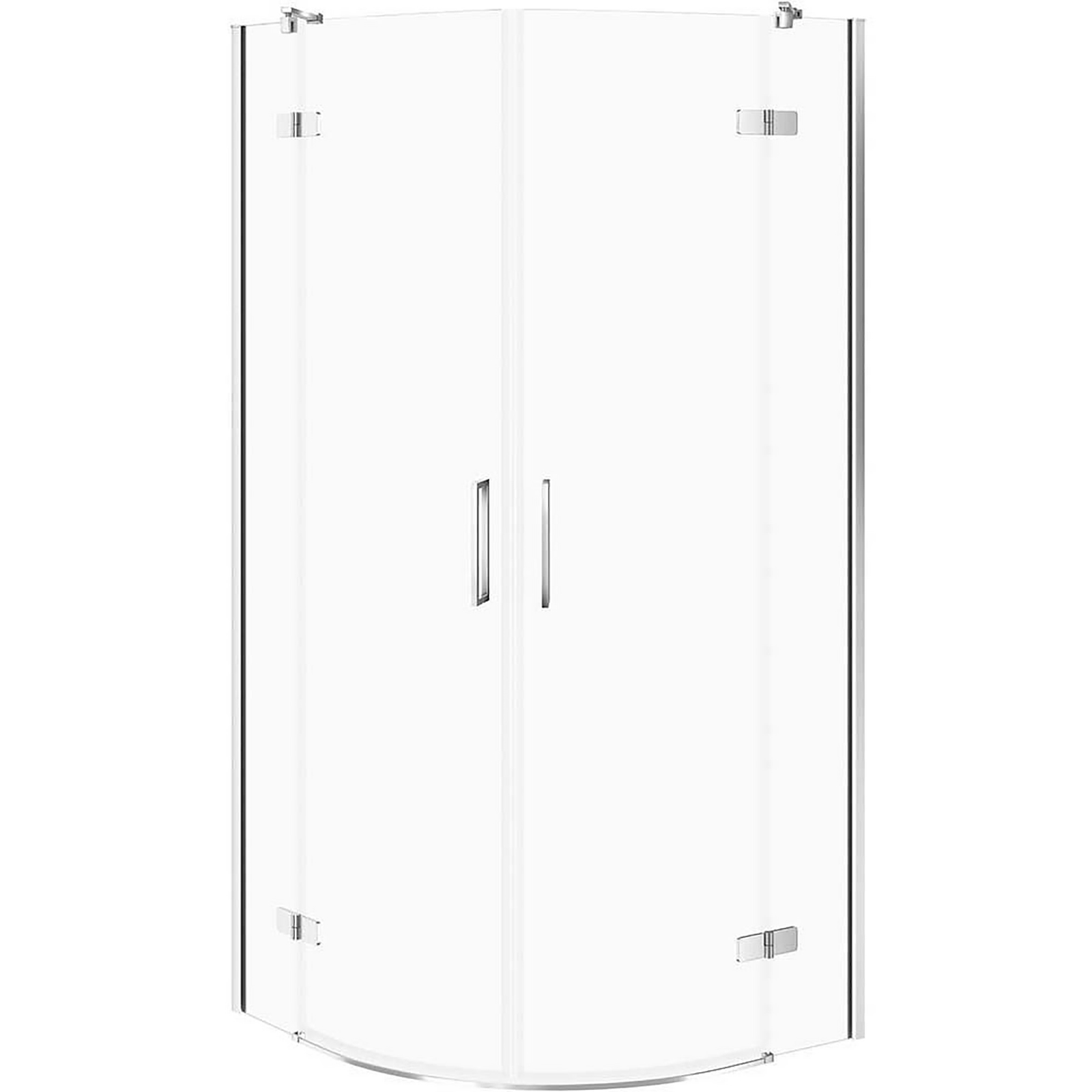 CERSANIT Půlkruhový sprchový kout JOTA 90x90 chrom, čiré sklo S160-037