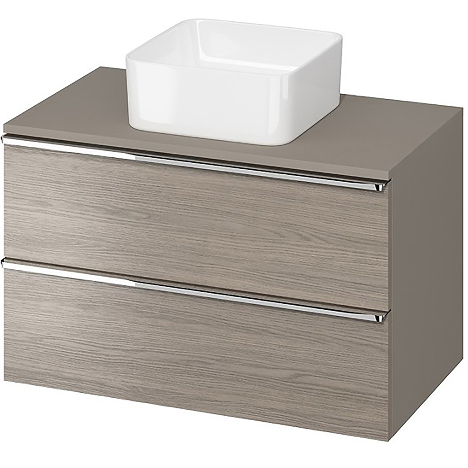 CERSANIT VIRGO 80 šedá úchytka chrom s pracovní deskou S522-030