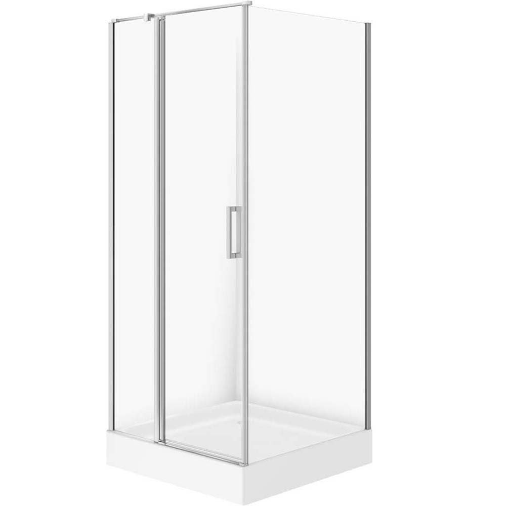 CERSANIT MODUO čtvercový sprchový kout levý 90x90 se sprchovou vaničkou TAKO 90x16 bílá S601-351