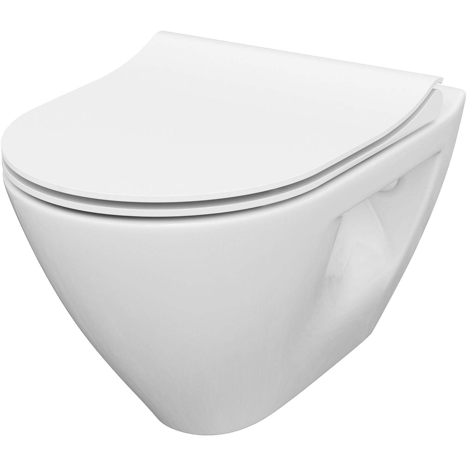 CERSANIT Závěsná WC mísa SET B292 MZ MILLE PLUS CLEAN ON duroplast slim sedátko S701-454