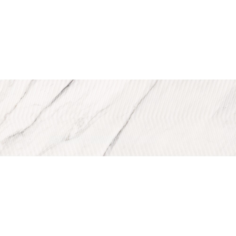 OBKLAD CARRARA CHIC WHITE CHEVRON STRUCTURE GLOSSY 29X89 (II. JAKOST)
