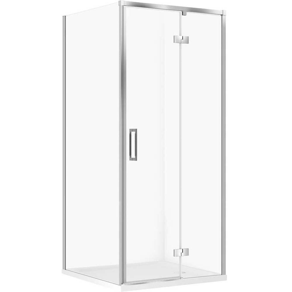 CERSANIT LARGA sprchový kout pravý chrom 90x90 se sprchovou vaničkou TAKO 90x90x4 bílý S601-342