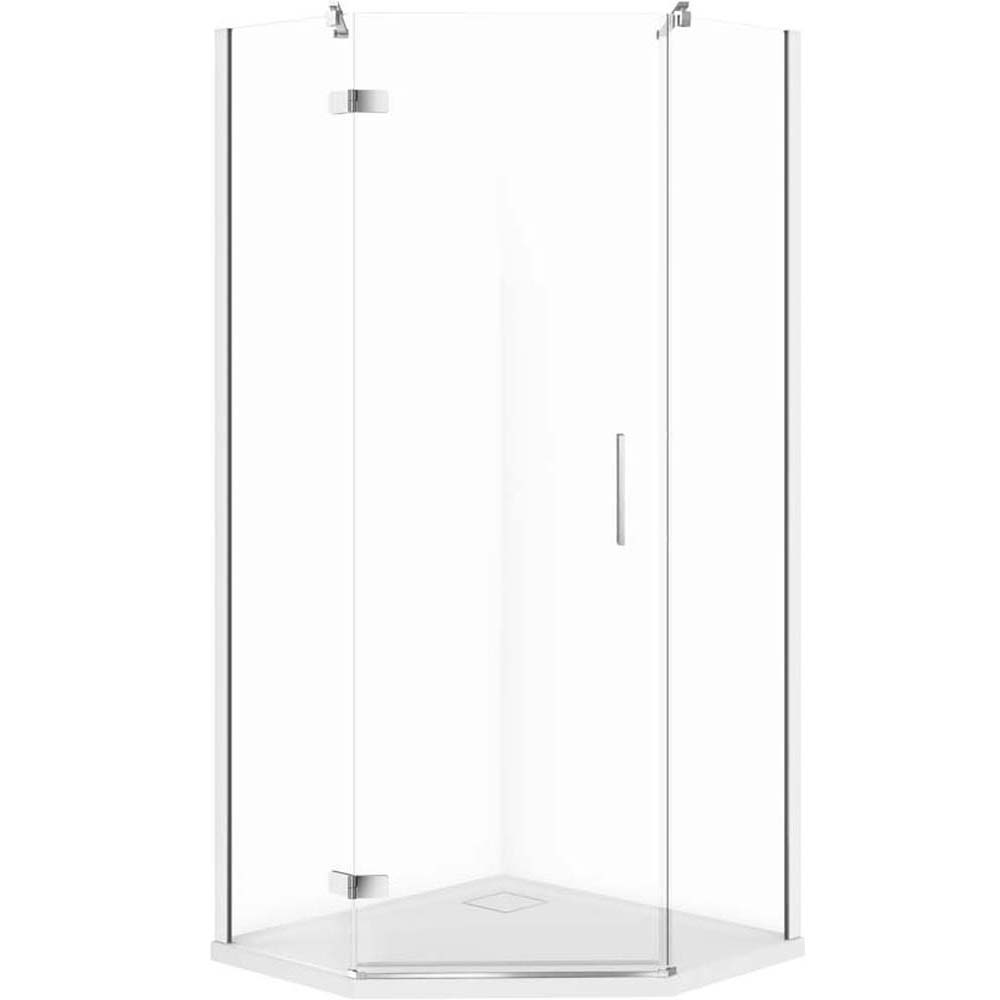 CERSANIT JOTA sprchový kout pětiúhelníkový levý chrom 80x80 se sprchovou vaničkou TAKO slim S601-160