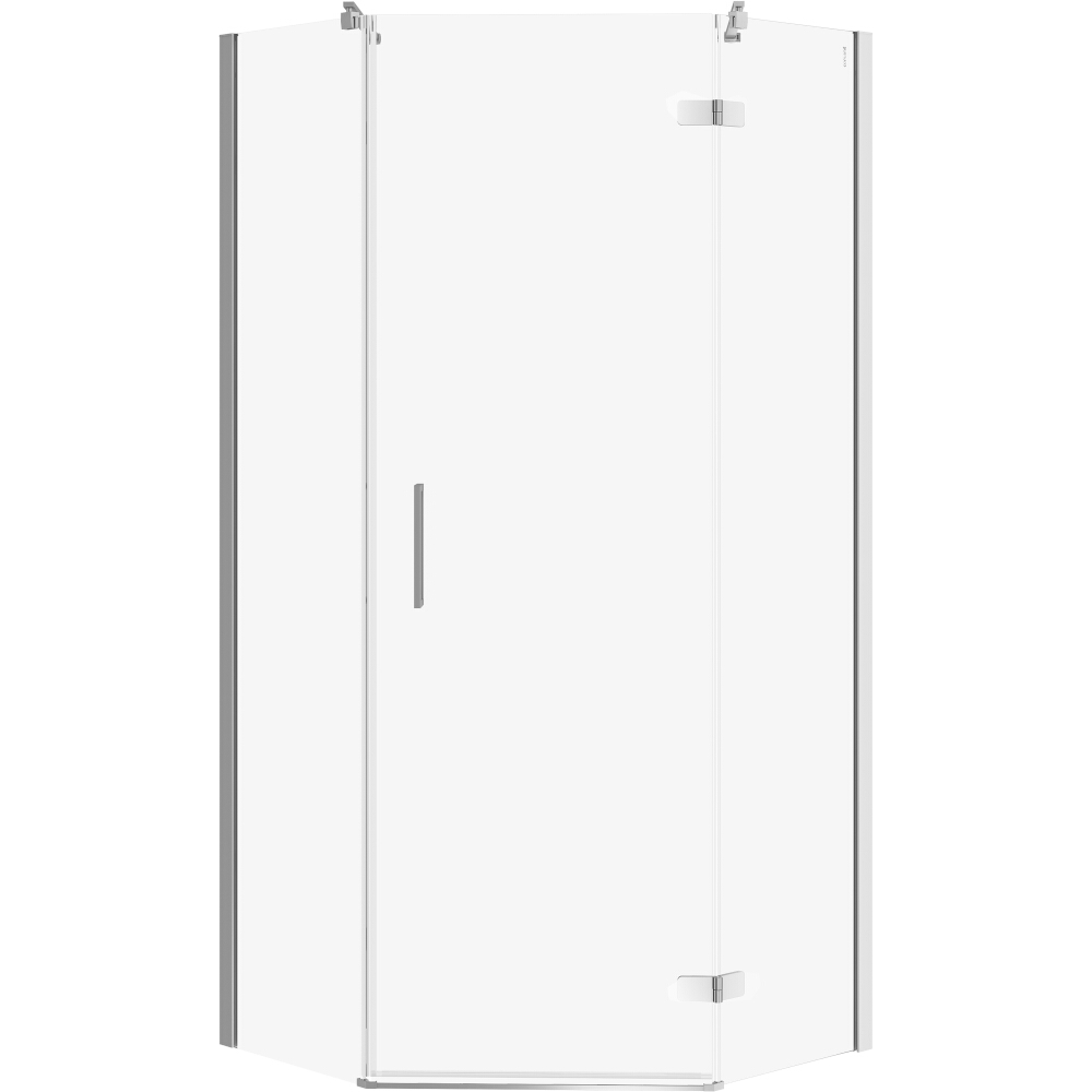 CERSANIT Sprchový kout pětiúhelníkový JOTA pravý chrom 90x90x195 čiré sklo S160-013