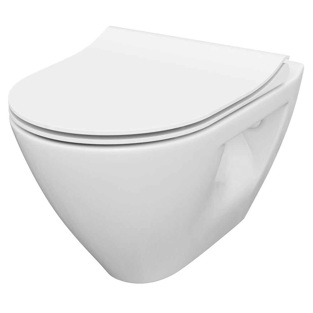 CERSANIT Závěsná WC mísa SET B292 MZ MILLE PLUS CLEAN ON duroplast slim sedátko S701-454