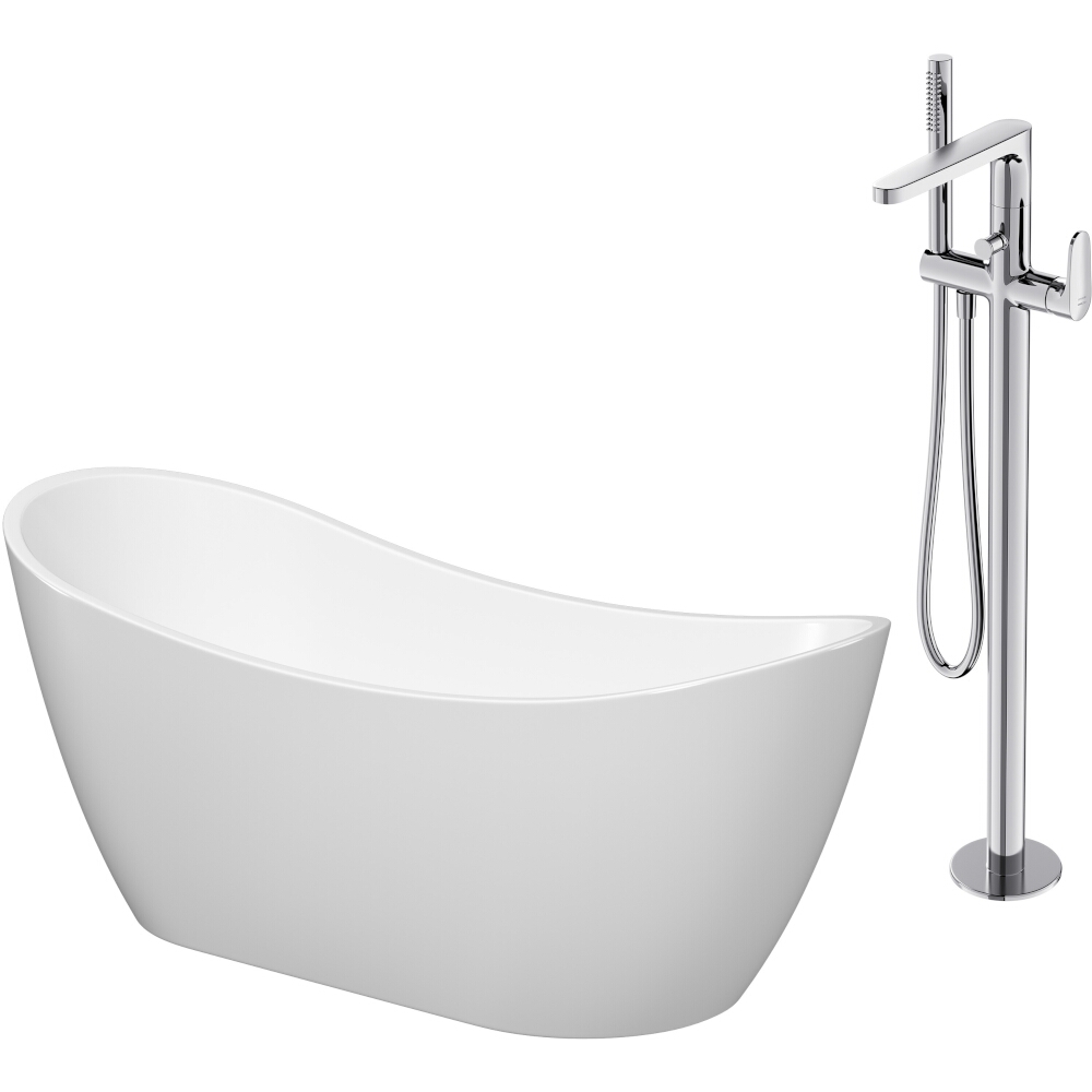 CERSANIT ZEN DOUBLE 182x71 volně stojící vanová sada s volně stojící baterií INVERTO S601-139