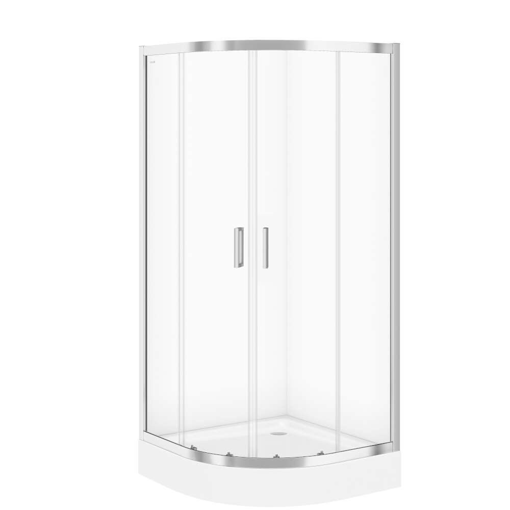 CERSANIT Sada sprchových koutů IVA 90x90x185 čiré sklo + sprchová vanička TAKO 16cm S601-202