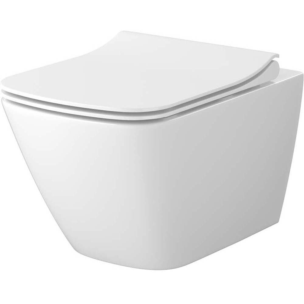 CERSANIT CITY PRO hranatá závěsná mísa, vírové splachování, sedák S701-884