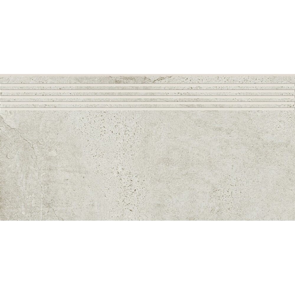 Dlažba Schodovka imitace kamene NEWSTONE bílá matná 29,8x59,8 cm Cersanit