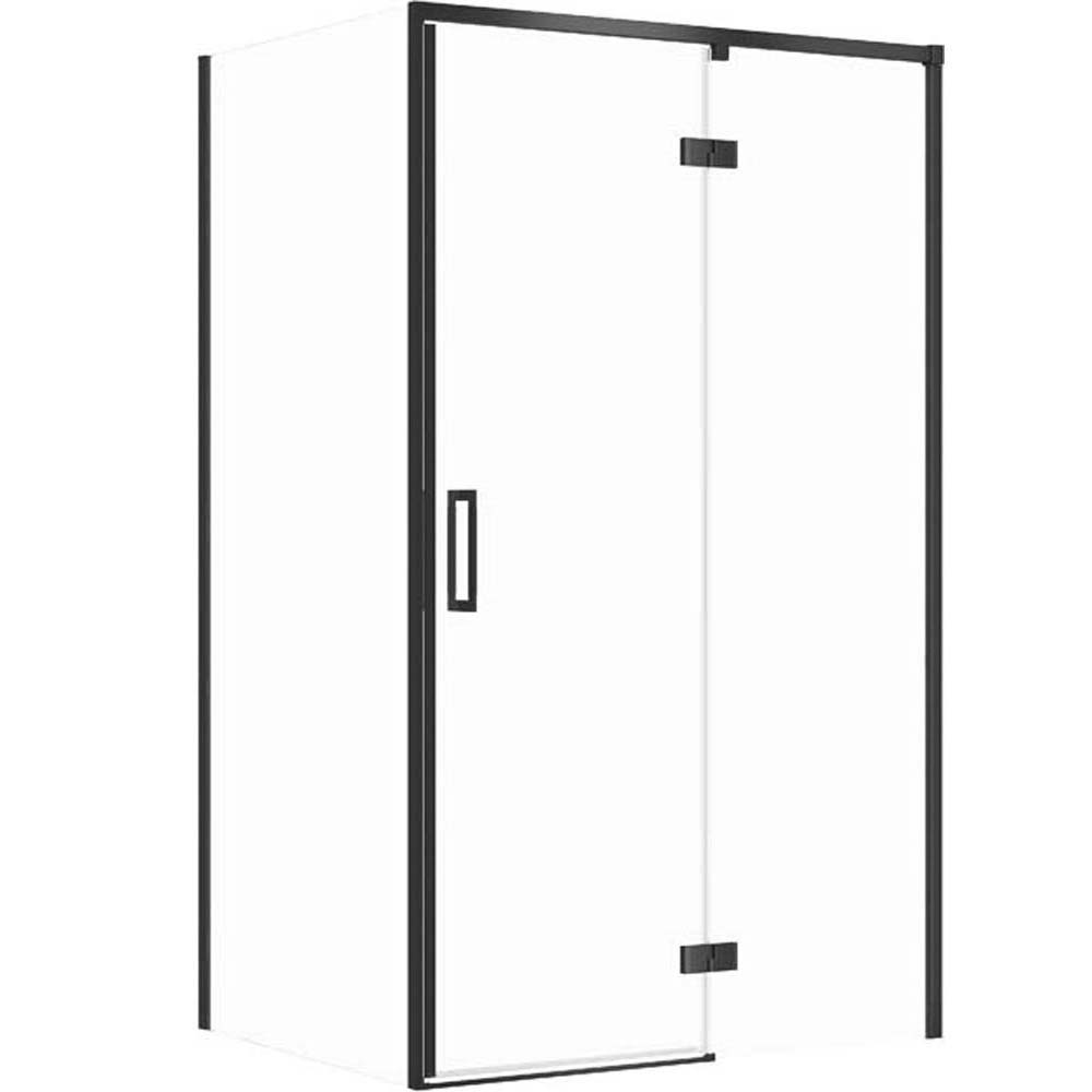 CERSANIT Hranatý sprchový kout LARGA pravý 120x80x195 cm černý S601-319
