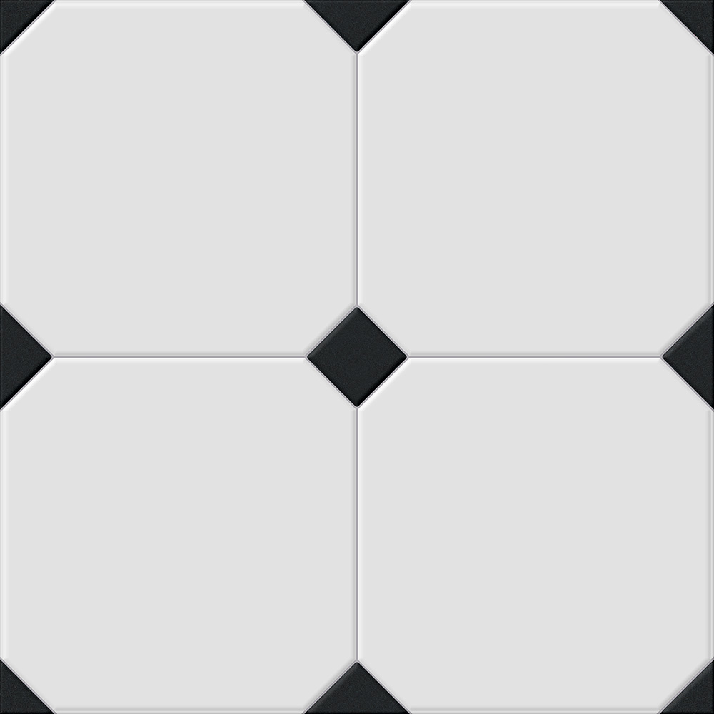 DLAŽBA EL MOLINO BETERA BLACK- WHITE MAT 58X58