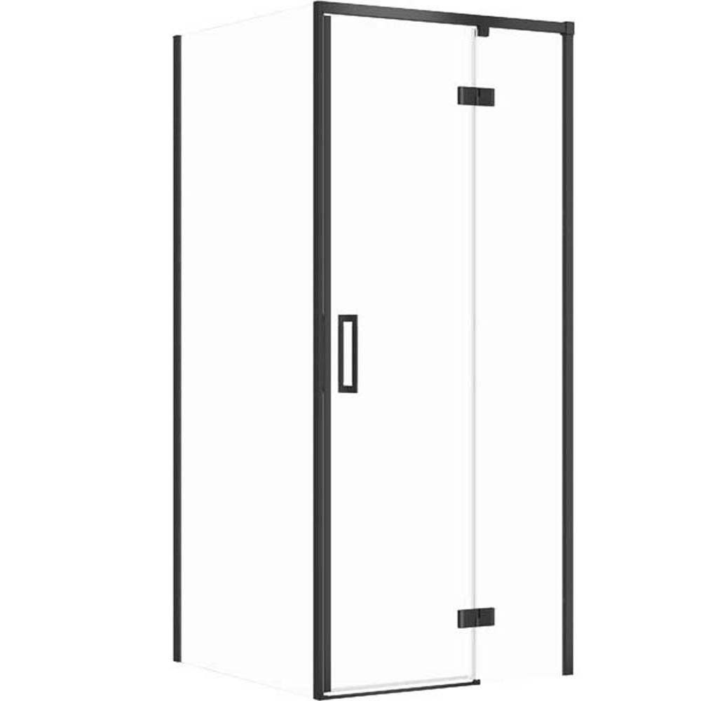 CERSANIT Hranatý sprchový kout LARGA pravý 90x80x195 cm černý S601-303