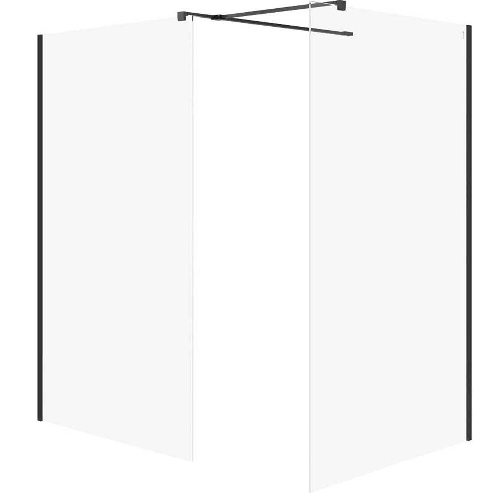 CERSANIT Walk-in sprchová stěna MILLE 120x90x200 černá S601-184