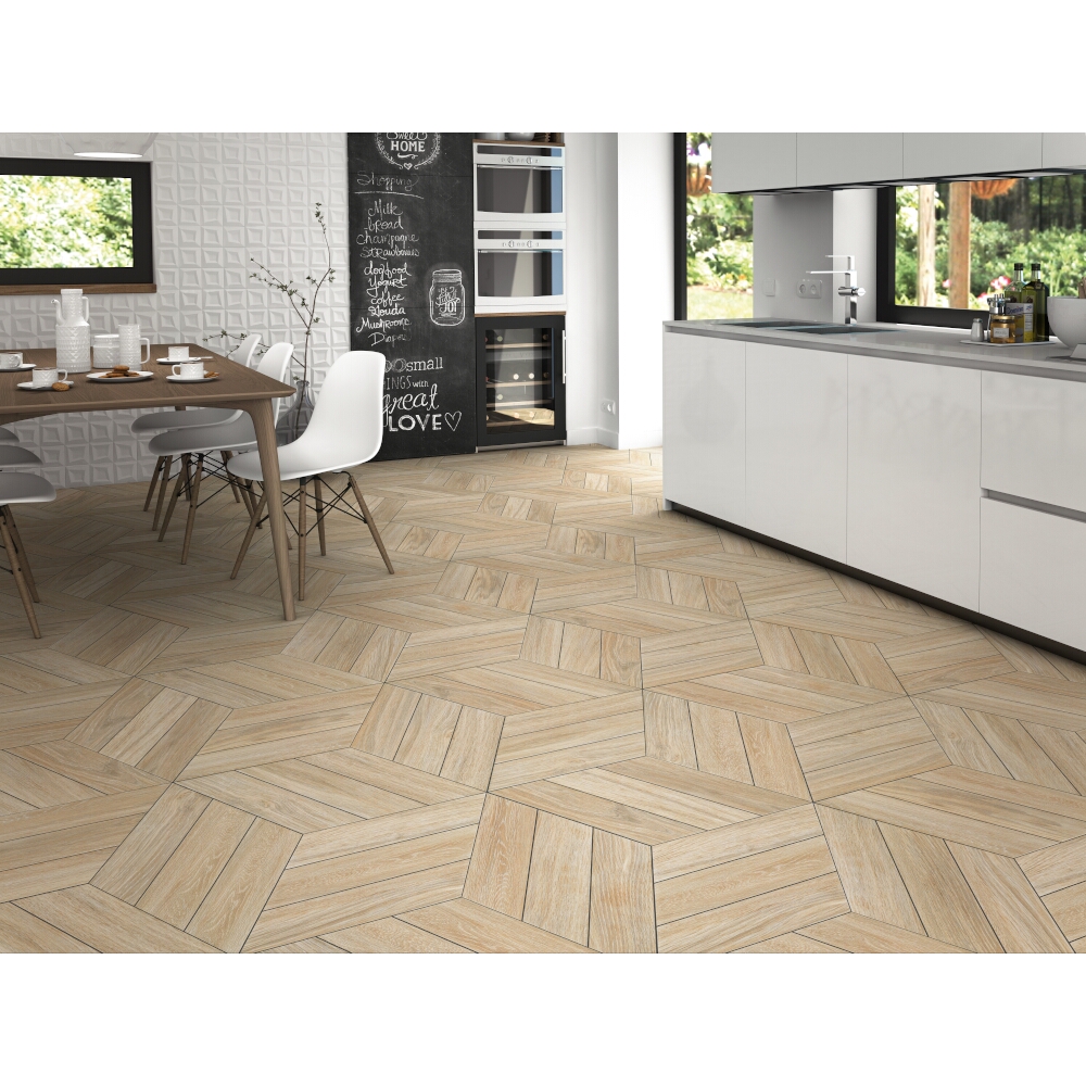 Glazované dlaždice hiszpański Realonda DIAMOND TIMBER OAK CHEVRON L 40x70 gat. I