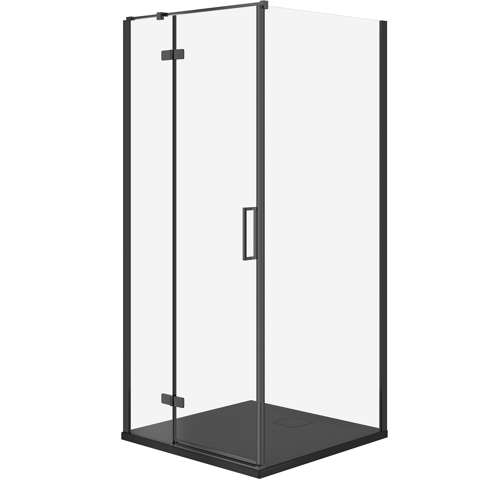 CERSANIT JOTA sprchový kout levý černý 80x80 se sprchovou vaničkou TAKO slim černý matný S601-155
