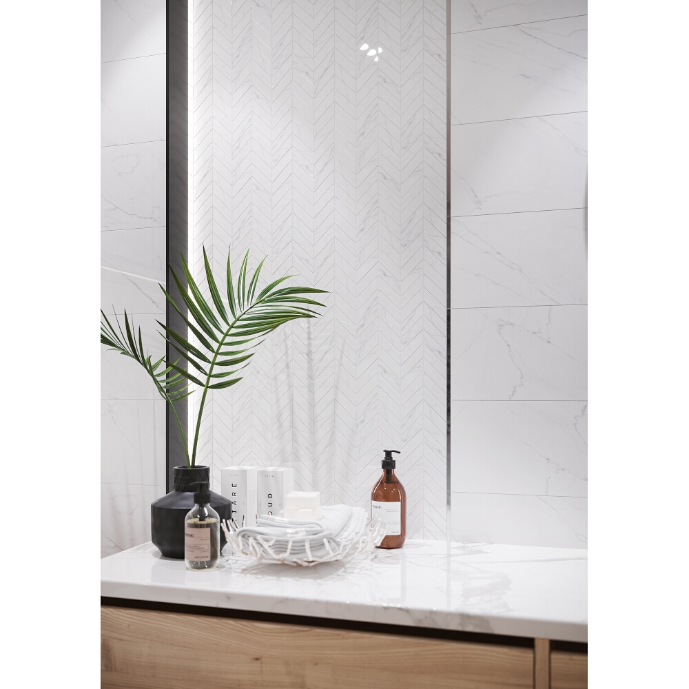 Obklady_na_stěnu_mozaika_MARINEL_white_chevron_glossy_25,5x29,8 Obklady na stěnu mozaika MARINEL white chevron glossy 25,5x29,8