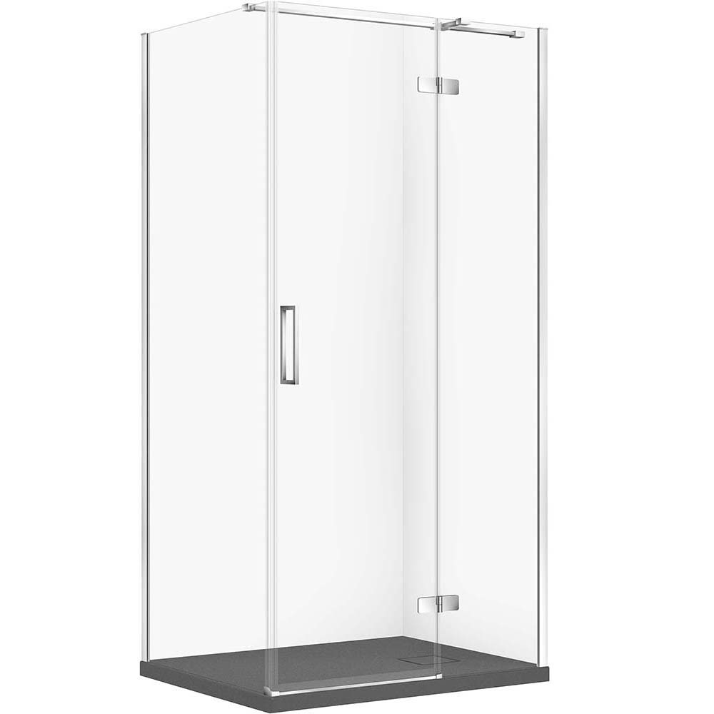 CERSANIT Set obdélníkový sprchový kout JOTA pravý 100x80 chrom, sprchová vanička TAKO SLIM šedá matná S601-426 CERSANIT Set obdélníkový sprchový kout JOTA pravý 100x80 chrom, sprchová vanička TAKO SLIM šedá matná S601-426