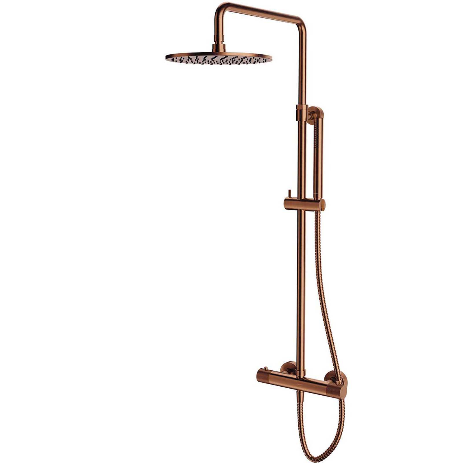 OMNIRES termostatický sprchový systém CONTOUR povrchově montovaný kartáčovaný měděný CT8044CPB
