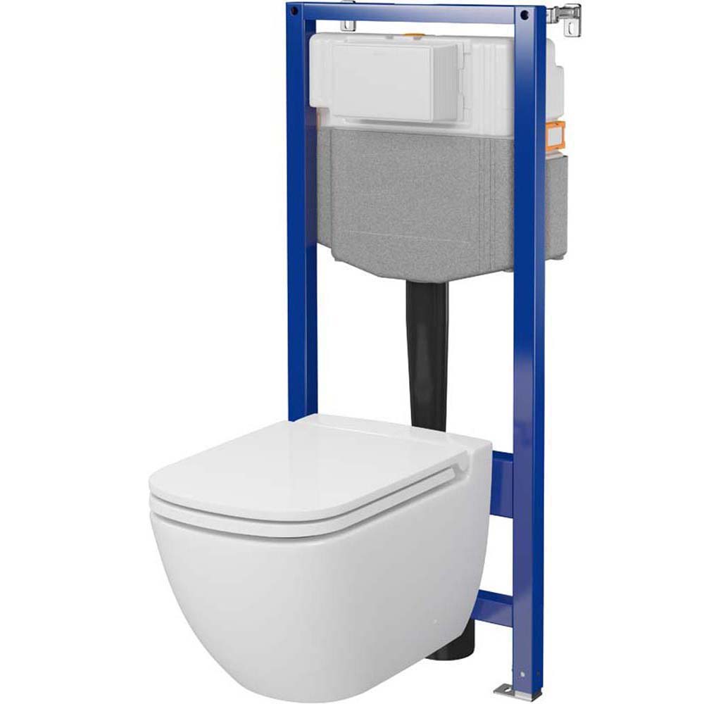 Pneumatická podomítková sada CERSANIT AQUA PLUS s mísou CASPIA a deskou S701-804