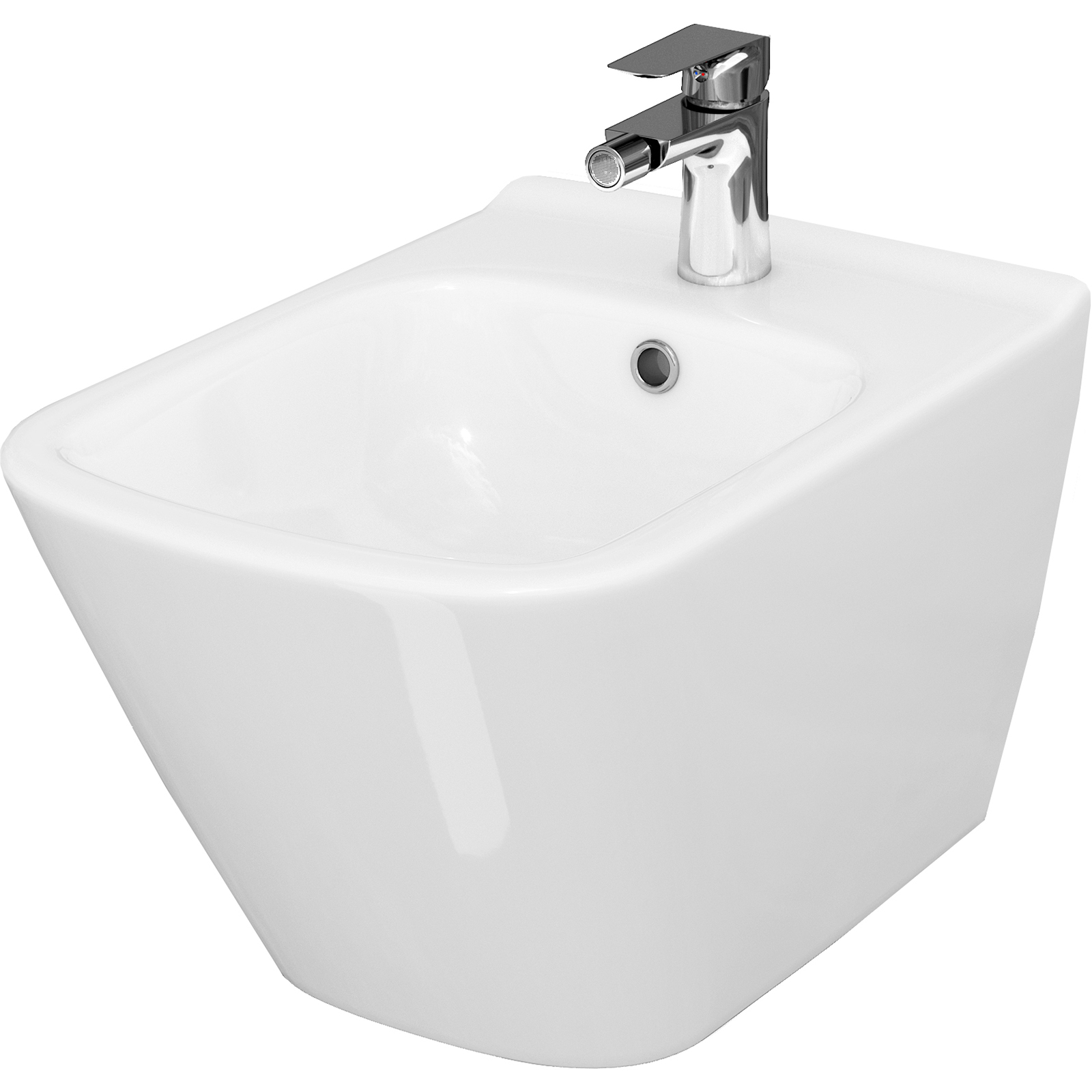 CERSANIT CITY SQUARE závěsný bidet se skrytou montáží K35-045 CERSANIT CITY SQUARE závěsný bidet se skrytou montáží K35-045