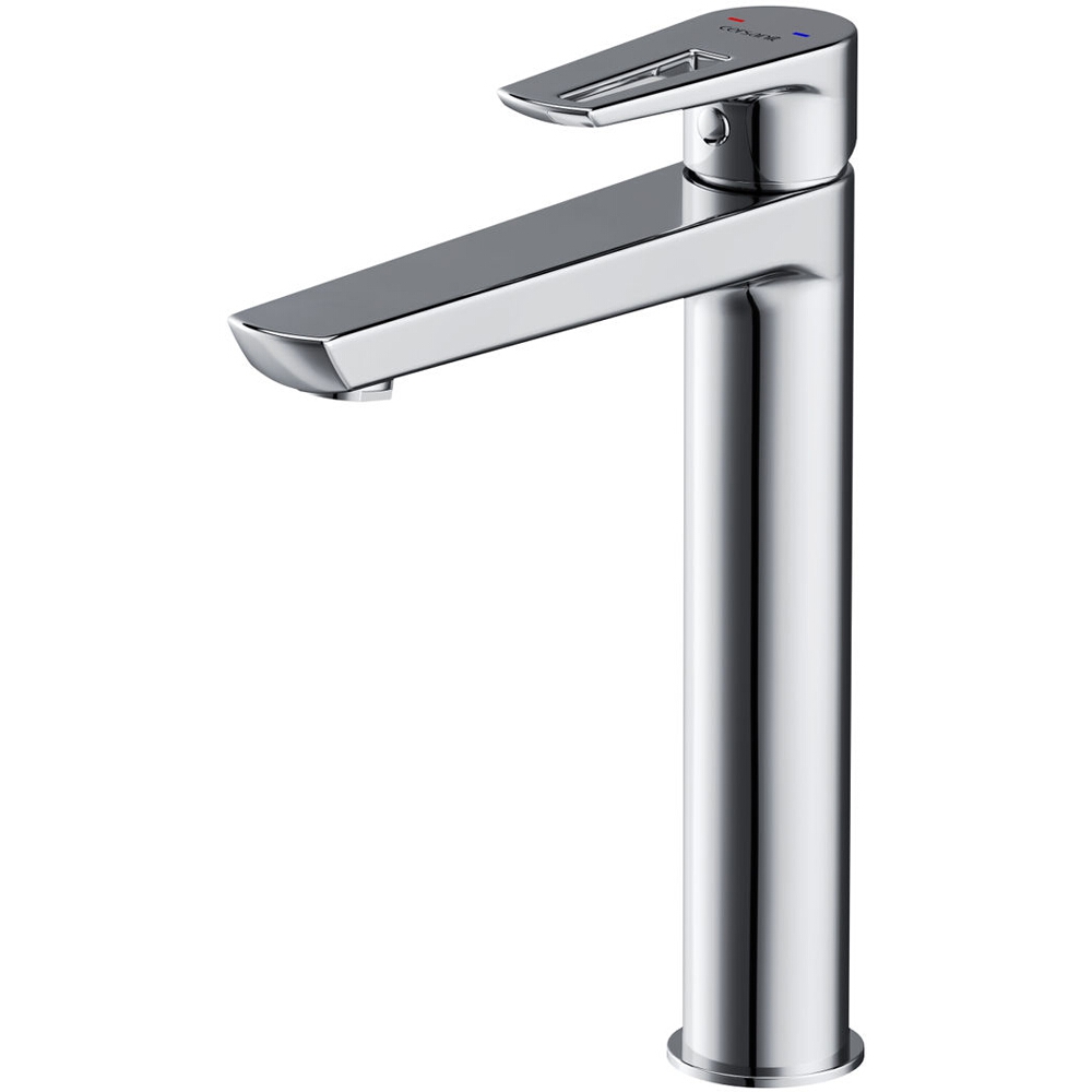 CERSANIT Umyvadlová baterie stojící na podlaze MILLE vysoký chrom se zátkou KLIK-KLAK kov S951-354