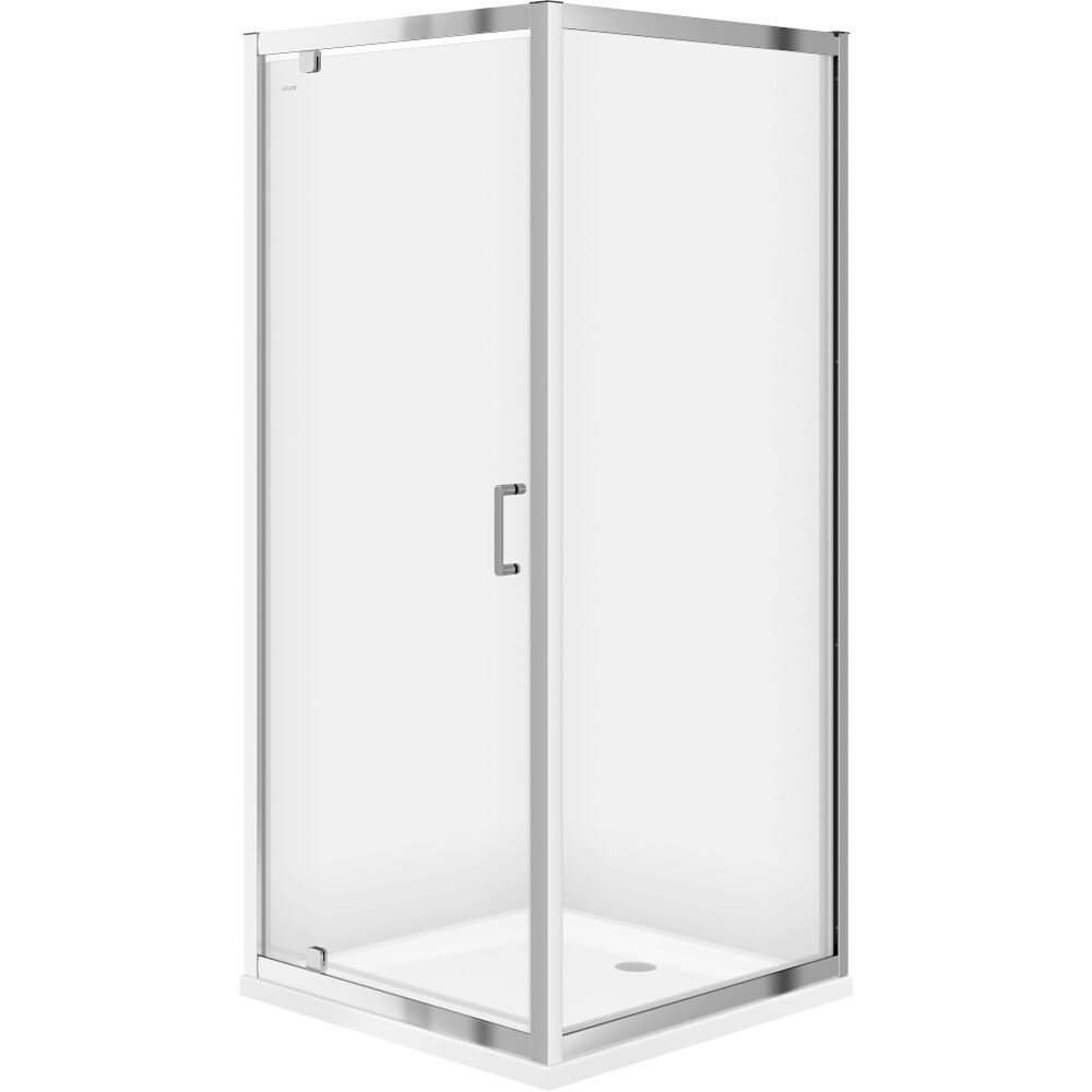 CERSANIT Set: Čtvercový sprchový kout ZIP chrom 90x190 + sprchová vanička TAKO 90x4 S601-112