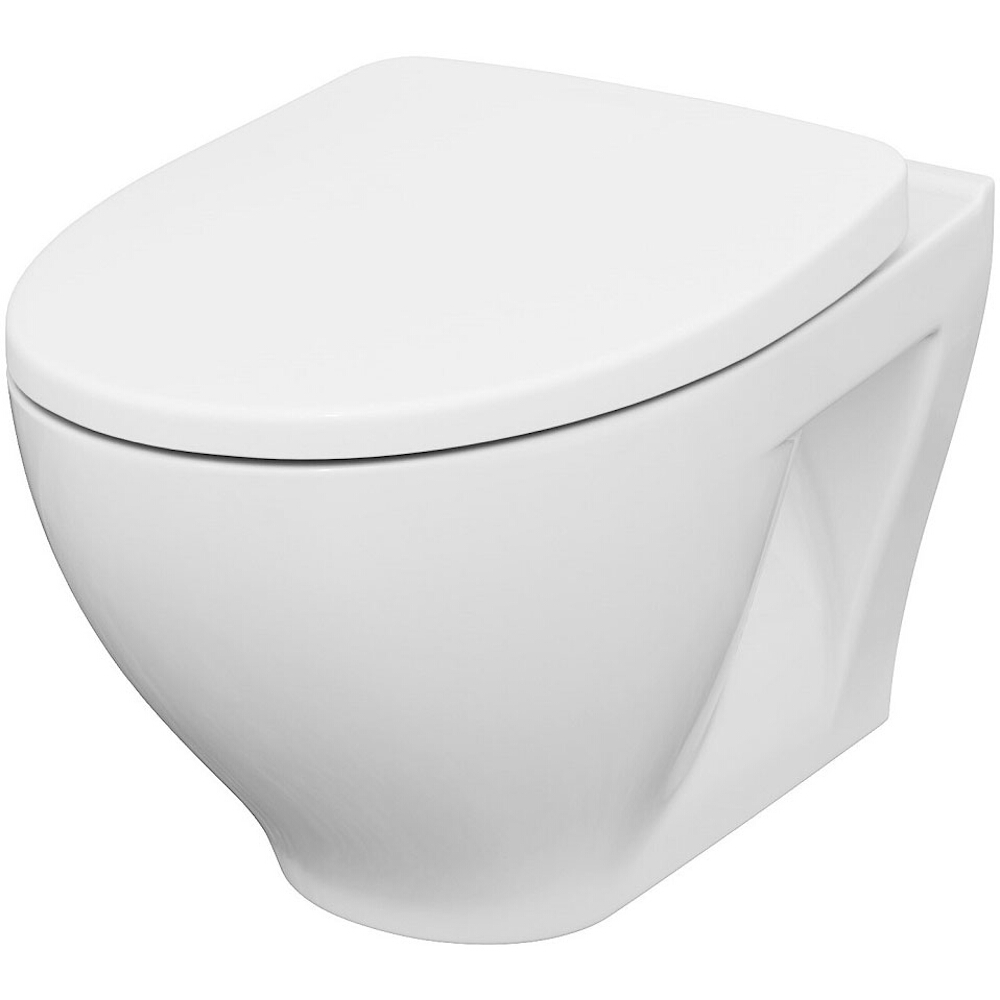 CERSANIT Závěsná WC mísa MODUO potah sedátka duroplast antibakteriální pomalý pád K701-262