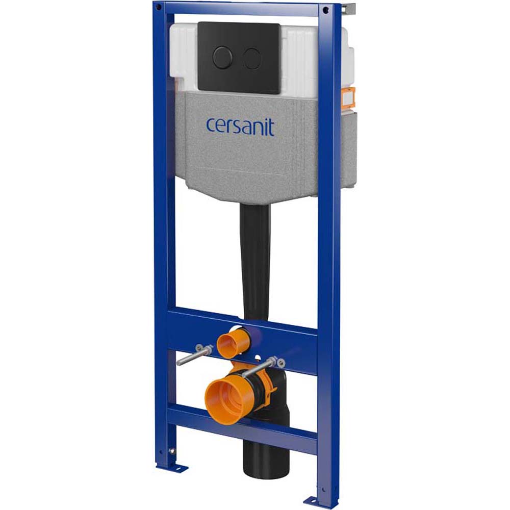 CERSANIT SYSTEM 50 PNEU podomítkový instalační systém s tlačítkem ACCENTO černá S701-946