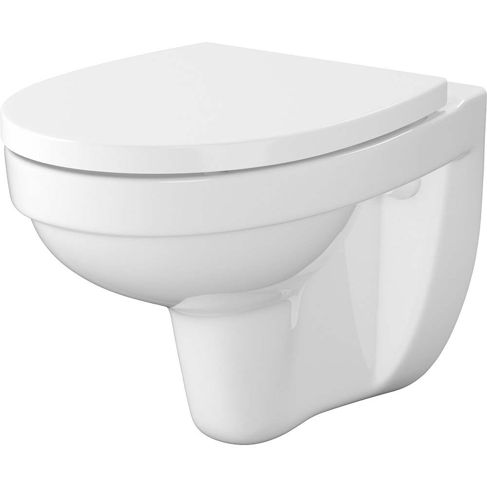 CERSANIT Závěsná WC mísa CERSANIA SET B468 s DELFI pp wo sedátkem S701-557