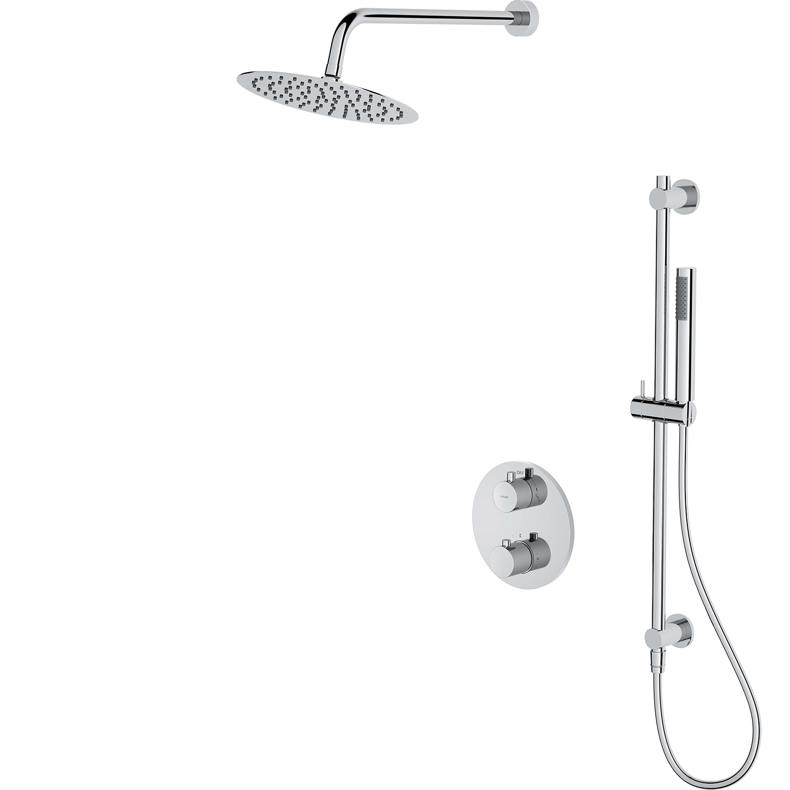 CERSANIT SET B552 Podomítková sada s vanou a sprchovou baterií ZEN termostat chrom S952-032