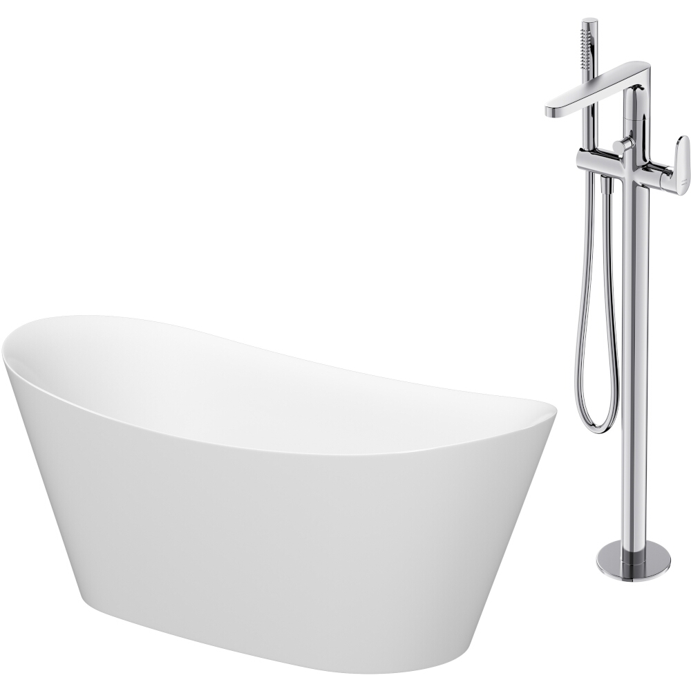 CERSANIT Sada volně stojící vany INVERTO 170x80 s volně stojící baterií S601-138