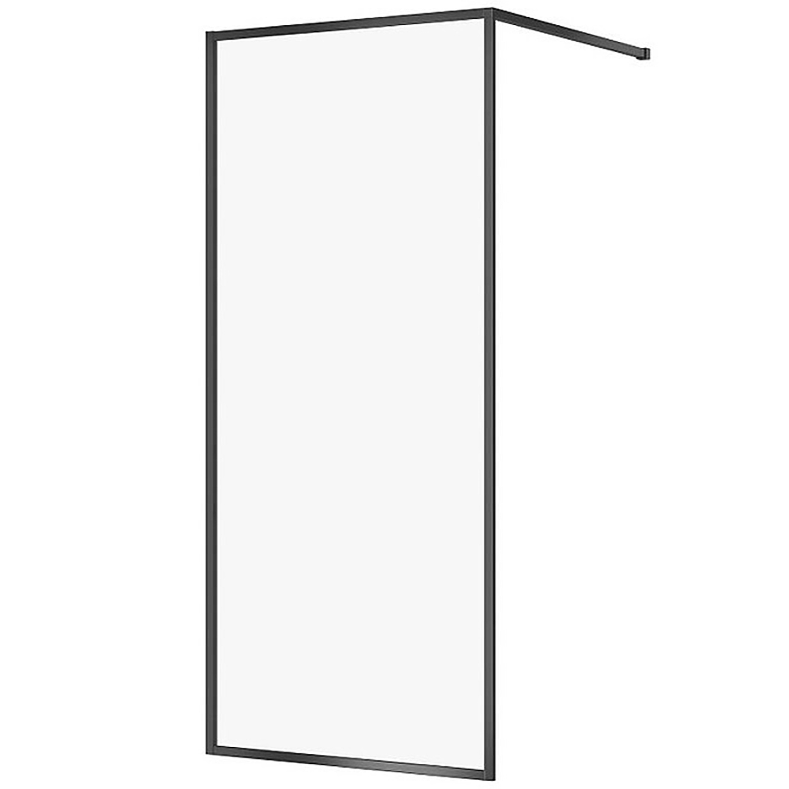 CERSANIT Walk-in sprchový kout larga černý 90x200 čiré sklo S932-138