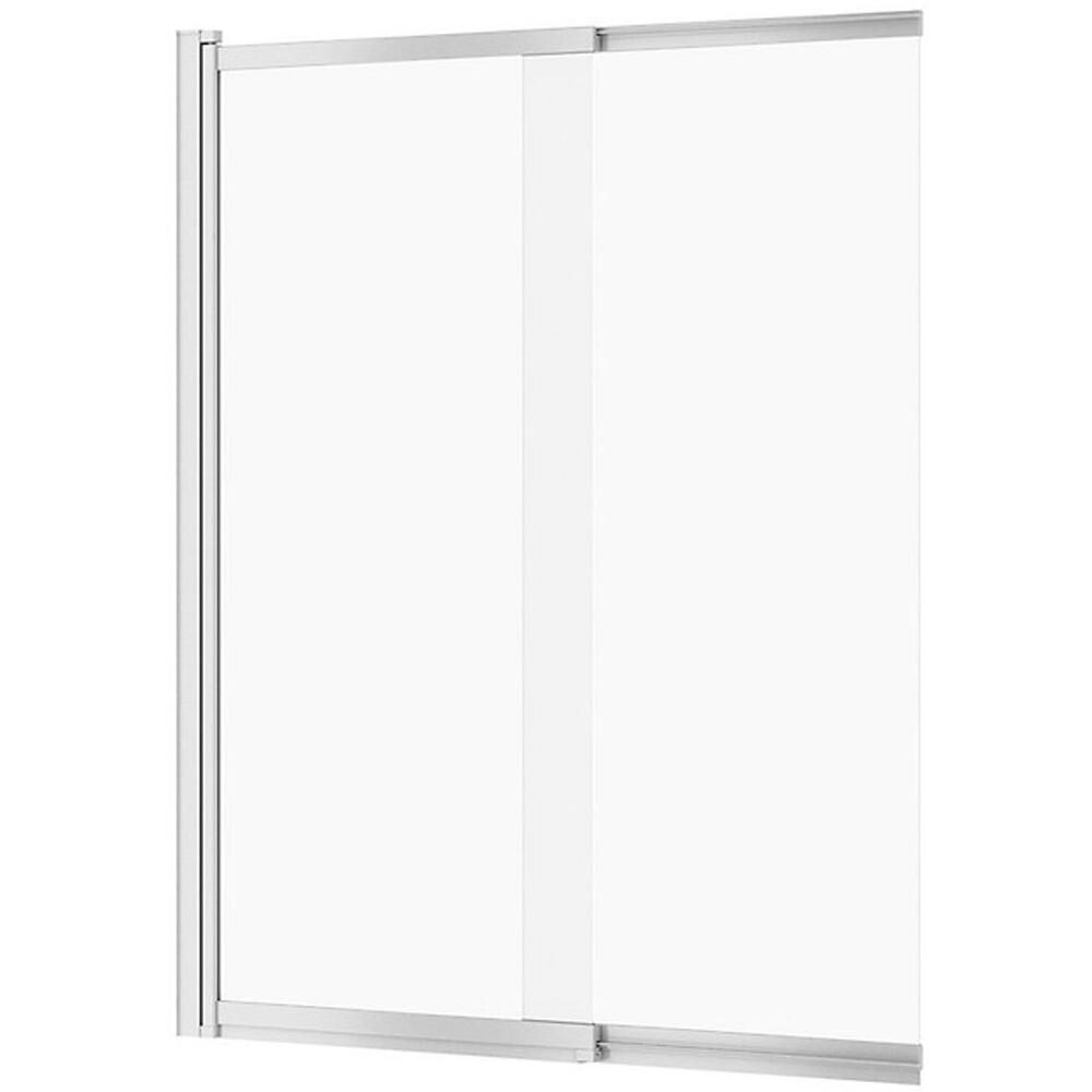 CERSANIT Vanová zástěna LARGA chrom dvoukřídlá 140x115 čiré sklo S932-141