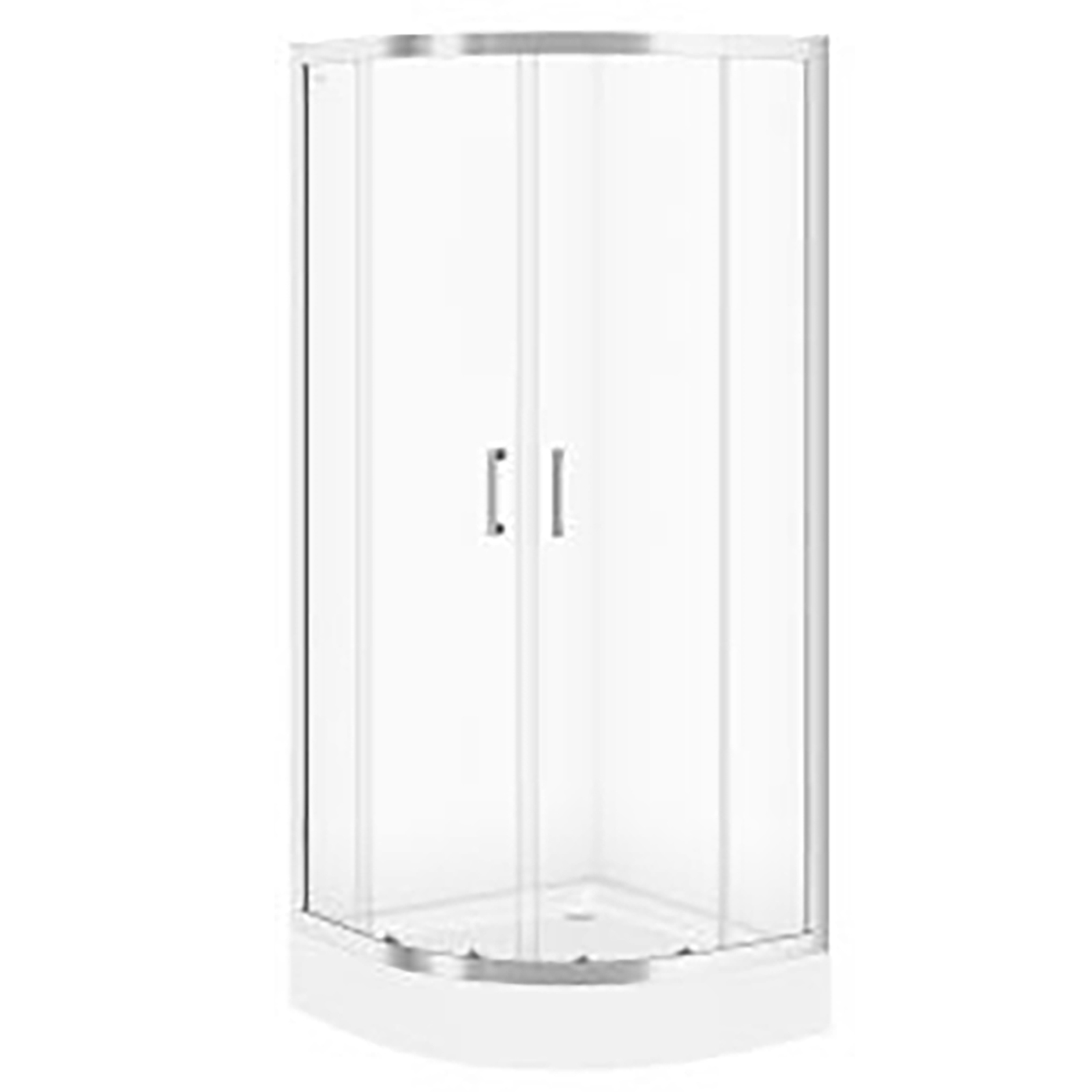 CERSANIT Půlkruhový sprchový kout BASIC 80x185 se sprchovou vaničkou TAKO 80x16 S601-117