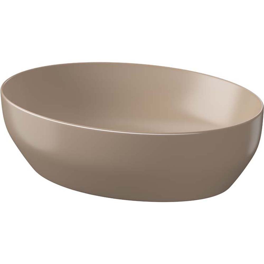 CERSANIT Umyvadlo na desku LARGA elipsa 50X38 hnědá K677-052