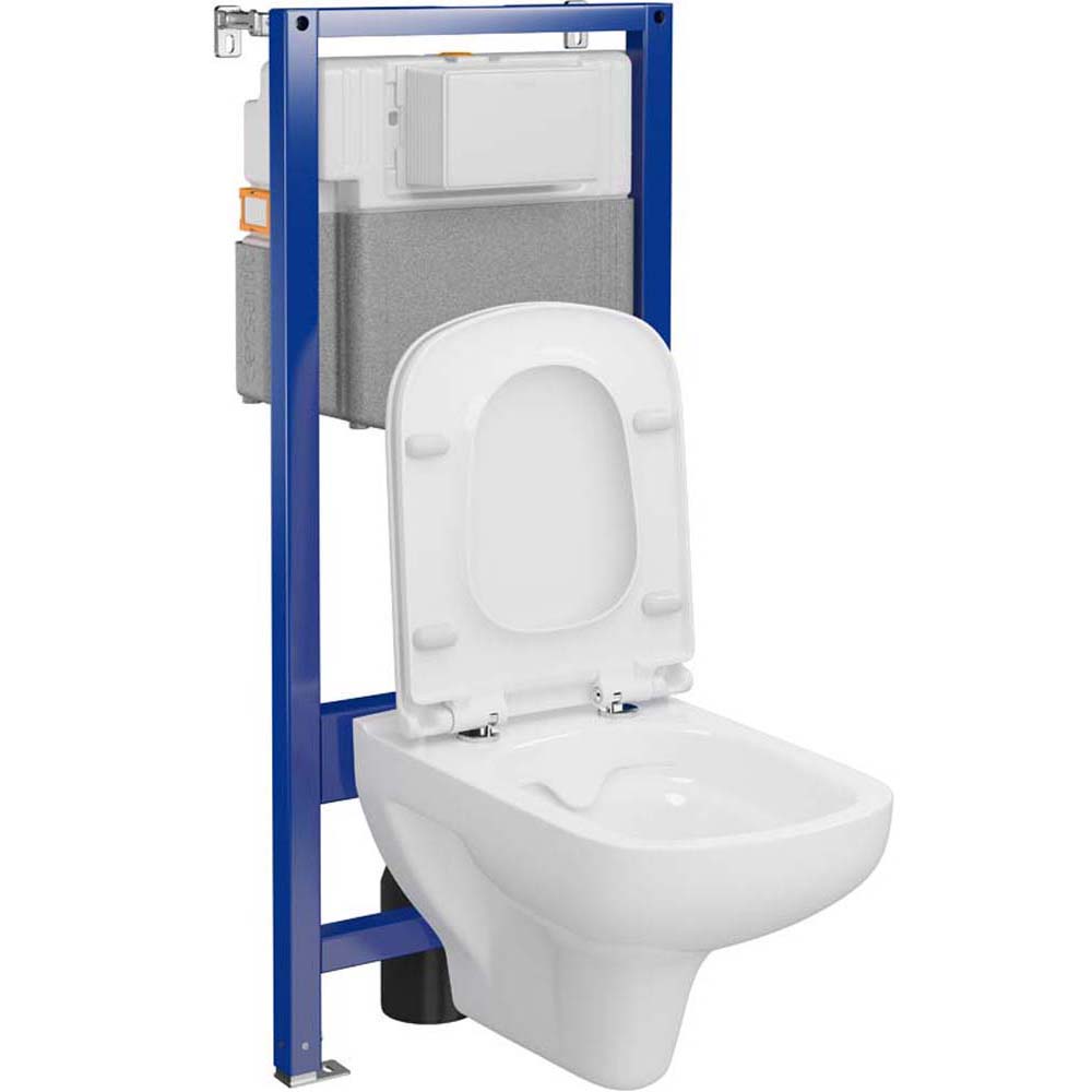 Mechanická podomítková sada CERSANIT AQUA PLUS s mísou a deskou COLOR S701-817