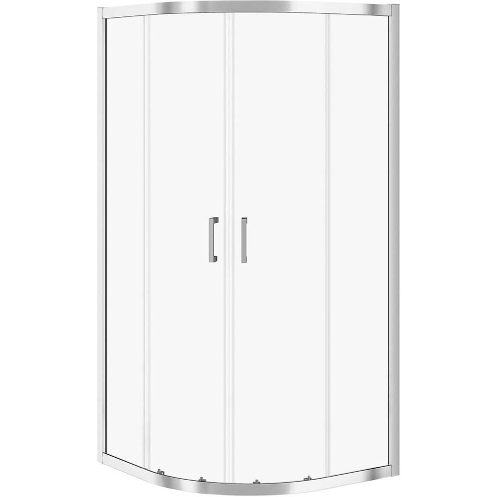 CERSANIT Půlkruhový sprchový kout BASIC 80X80X185 čiré sklo S158-003