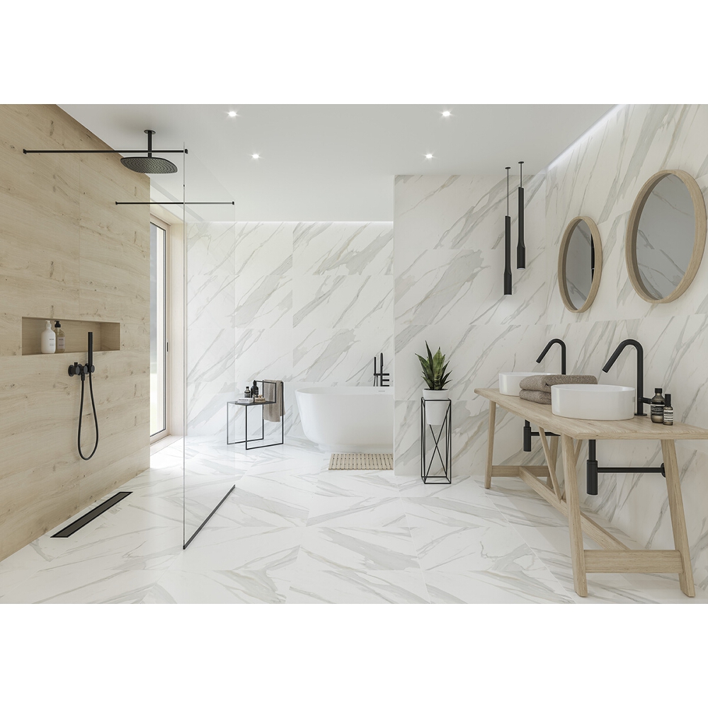 Glazované_dlaždice_CALACATTA_MARBLE_white_mat_59,8x119,8 Glazované dlaždice CALACATTA MARBLE white mat 59,8x119,8