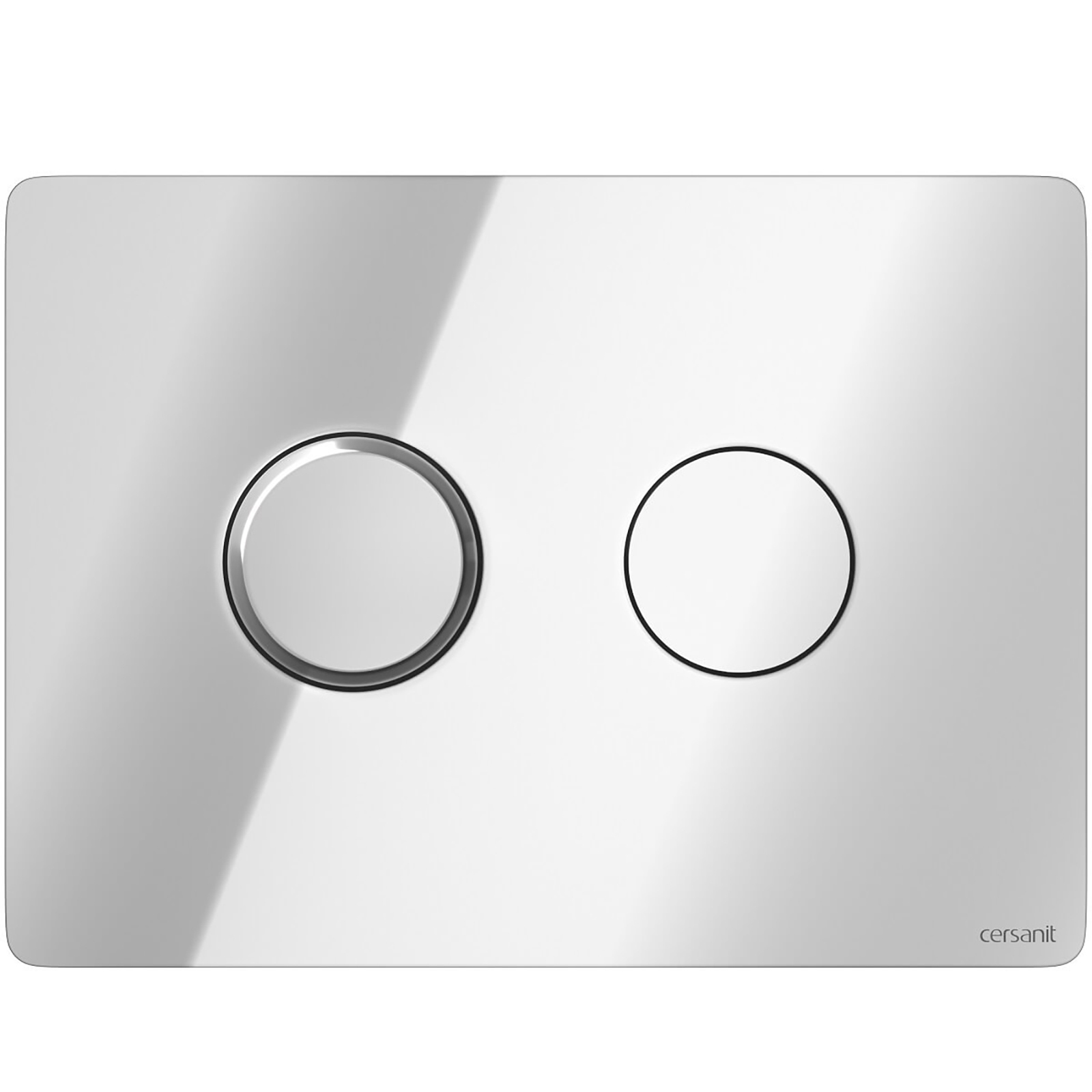 CERSANIT Pneumatické splachovací tlačítko ACCENTO CIRCLE lesklý chrom S97-056
