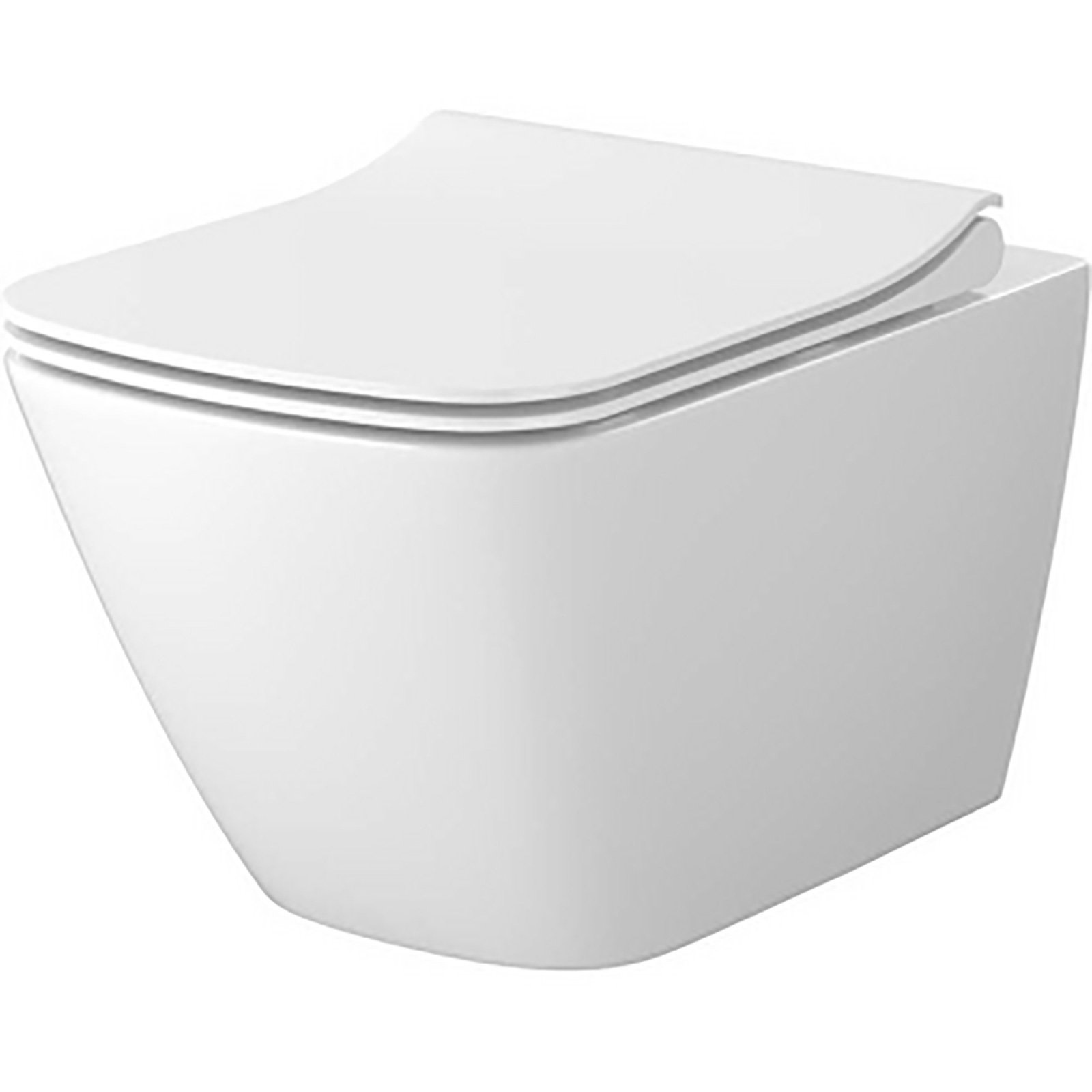 CERSANIT CITY PRO hranatá závěsná mísa, vírové splachování, sedák S701-884