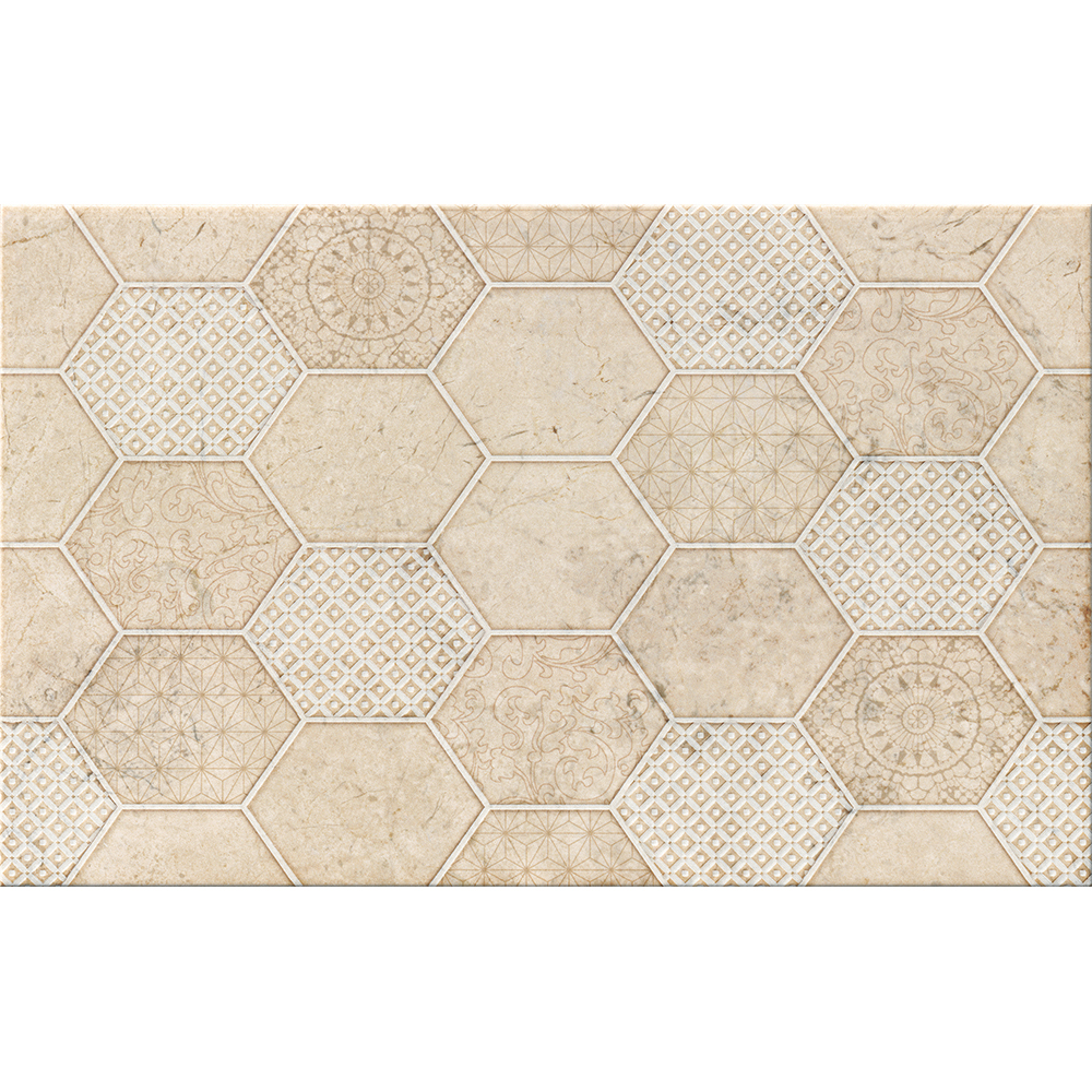 OBKLAD COMMO CAPPUCINO HEXA DECOR 25X40 OBKLAD COMMO CAPPUCINO HEXA DECOR 25X40