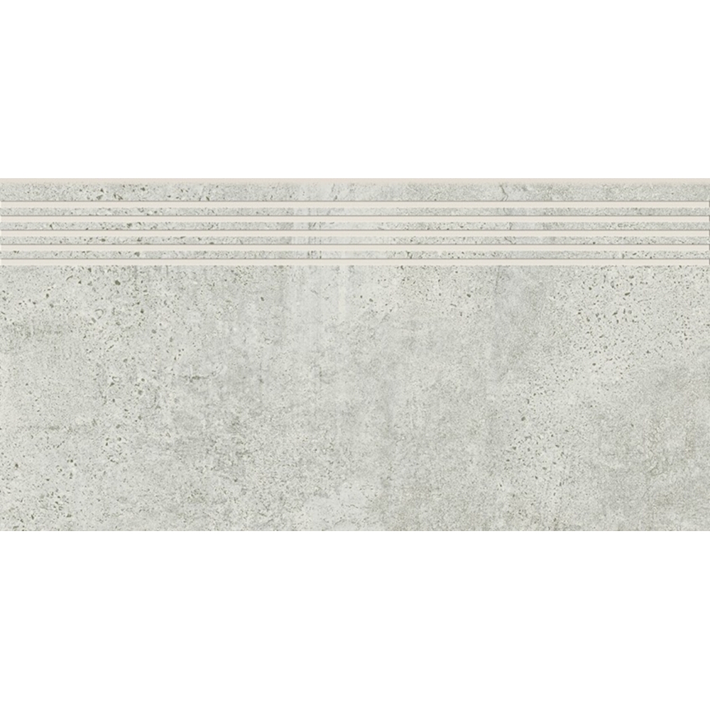 Dlažba Schodovka imitace kamene NEWSTONE tmavě šedá matná 29,8x59,8 cm Cersanit