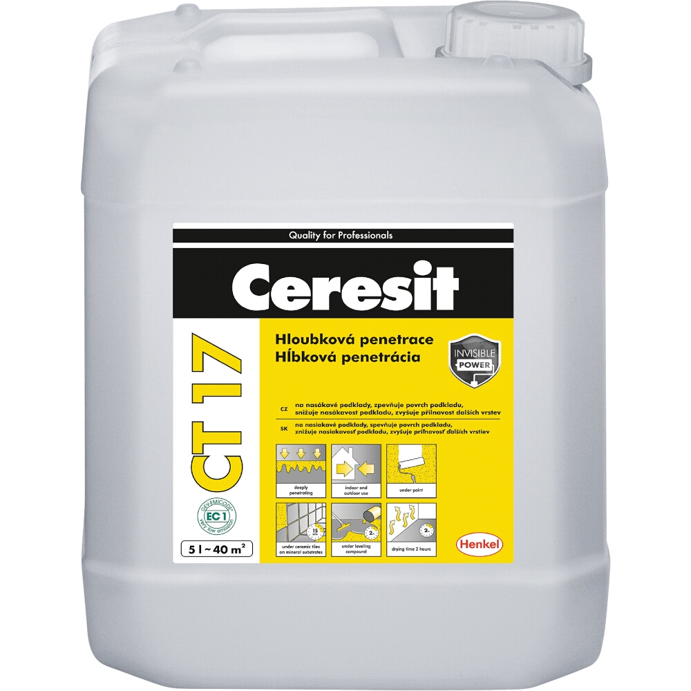 Hloubkový penetrační nátěr Ceresit CT 17 PROFI, 5 l 